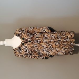 EMMA & MICHELE LEOPARD STYLE BEADED DRESS